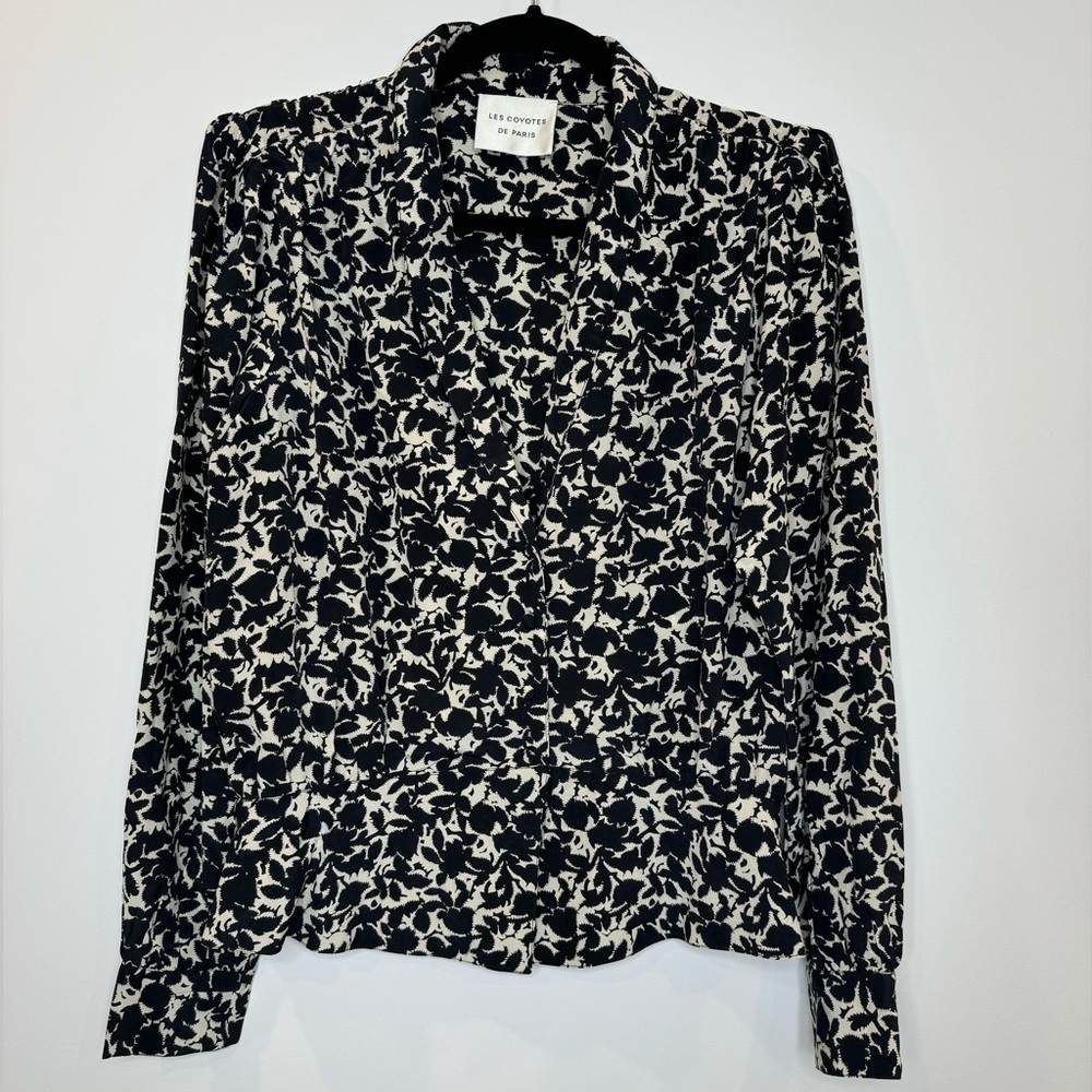 Les coyotes de Paris silk floral blouse size medium